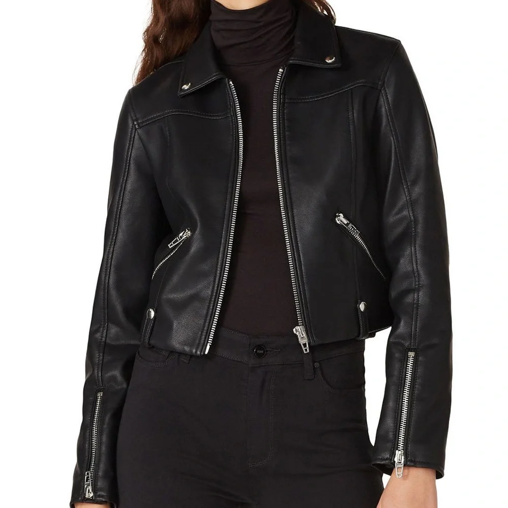 BLANKNYC | Over the Moon Faux Leather Jacket Black Size S - Picture 7 of 8